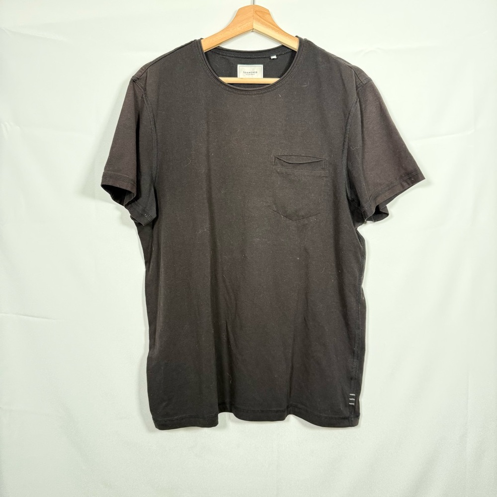 7 Diamonds Black Short Sleeve T-Shirt Pocket
